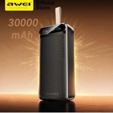 Зовнішній акумулятор Power bank Awei PA12 30000mAh PD22,5W+швидка заряджання акумулятор зарядка Чорний