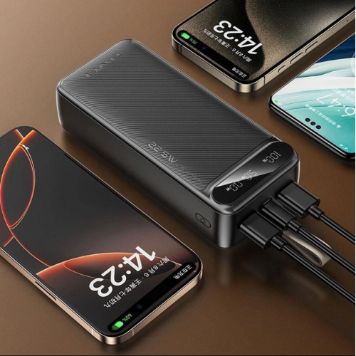 Зовнішній акумулятор Power bank Awei PA12 30000mAh PD22,5W+швидка заряджання акумулятор зарядка Чорний