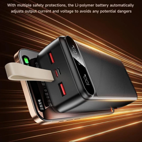 Зовнішній акумулятор Power bank Awei PA12 30000mAh PD22,5W+швидка заряджання акумулятор зарядка Чорний