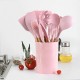 Набор кухонных принадлежностей 12 предметов силиконовый Kitchen Set Розовый