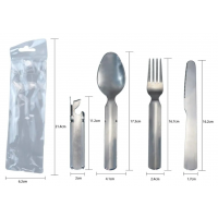 Туристический набор 4в1 Ложка, Вилка, Нож, Открывалка 17.3см S-168