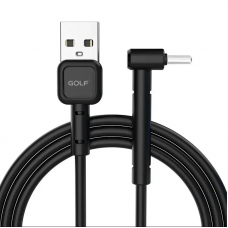 Кабель угловой GOLF GC-69 Type-C L 1м 3A Черный