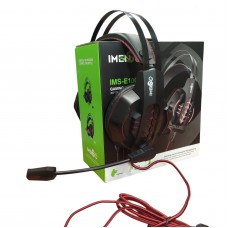 Игровые проводные наушники IMENSO IMS-E1007 RGB USB+3.5 Красные