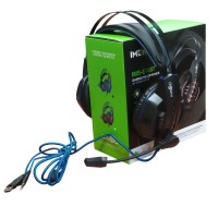 Игровые проводные наушники IMENSO IMS-E1007 RGB USB+3.5 Синие