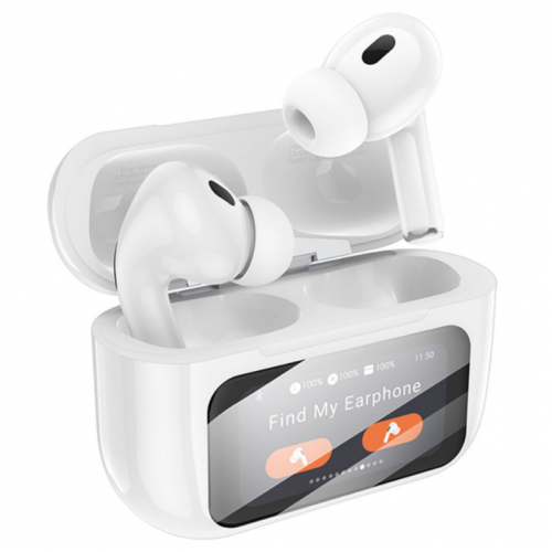Наушники беспроводные TWS Borofone BW76 Brocade true wireless ANC noise Белые