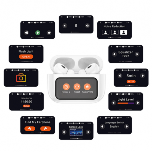 Наушники беспроводные TWS Borofone BW76 Brocade true wireless ANC noise Белые
