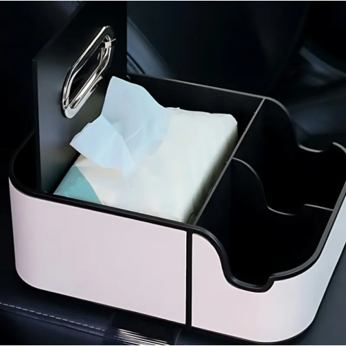 Автомобильный подлокотник-органайзер с двумя подстаканниками и коробкой для салфеток