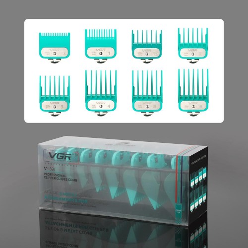 Комплект насадок на машинки для стрижки VGR V-891, 8 насадок 1.5 - 19 мм