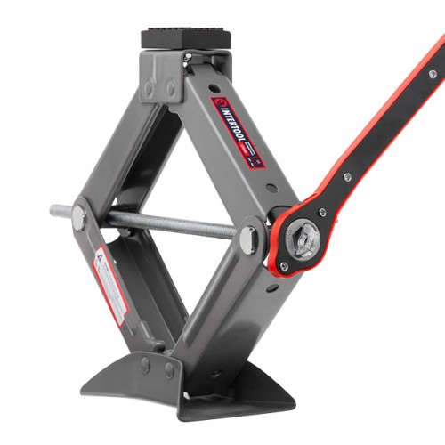 Домкрат механический ромбовидный 2т. INTERTOOL GT0185 с трещоточкой, резиновый упор., 110-400 мм