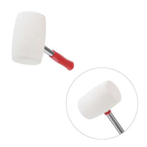 Киянка резиновая 680 г, 80 мм, белая резина, металлическая ручка INTERTOOL HT-0235