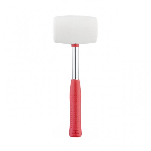 Киянка резиновая 680 г, 80 мм, белая резина, металлическая ручка INTERTOOL HT-0235