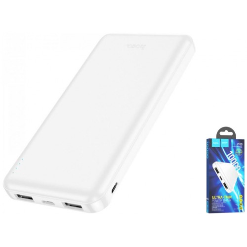 Внешний аккумулятор Power bank HOCO J100 10000 mAh батарея зарядка Белый