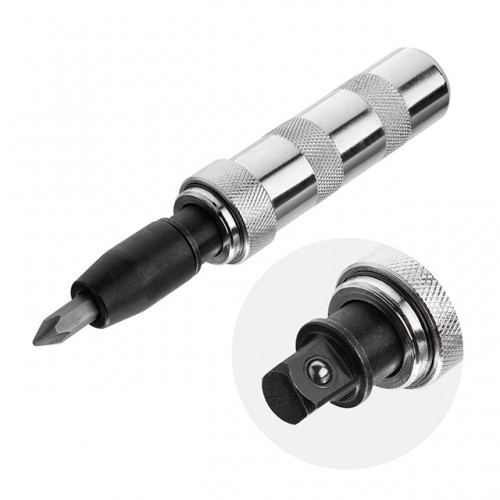 Отвертка ударная с комплектом насадок 6 ед. INTERTOOL HT-0430