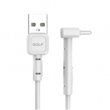 Кабель угловой GOLF GC-69 Type-C L 1м 3A Белый