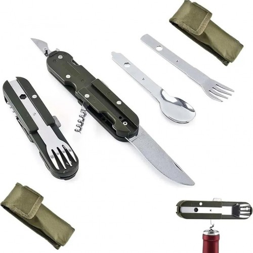 Набор столовых приборов Traveler 7 в 1 нержавеющая сталь 14,2см K-607