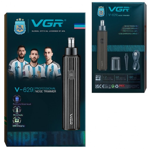 Триммер для носа аккумуляторный VGR V-629 Черный