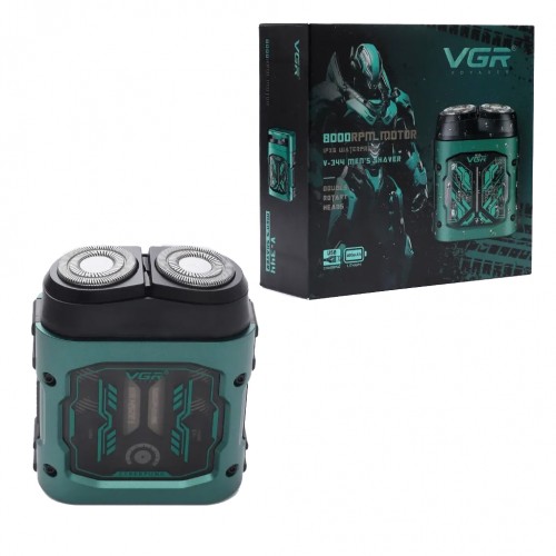 Электробритва VGR V-344 GREEN, роторная, 8000 RPM, влагостойкая Зеленая Электробритва VGR V-344 GREEN, роторная, 8000 RPM, влагостойкая Зеленая