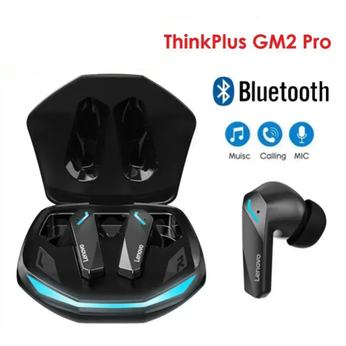Беспроводные спортивные вакуумные наушники Lenovo Thinkplus GM2 Pro TWS, Bluetooth в кейсе Черные