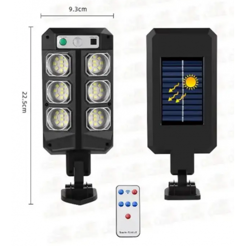 Уличный фонарь CB-Q6 на солнечной батарее с датчиком движения и пультом