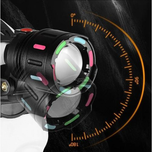 Фонарь аккумуляторный налобный с флуоресцентной окраской SY-8087-PM10-TG фонарик