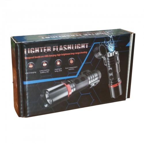 Аккумуляторный ручной фонарь Arexes AR-8806 с зажигалкой