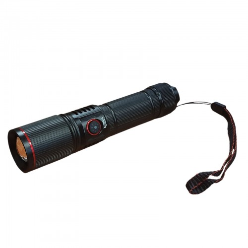 Аккумуляторный фонарь с белым, красным, зелёным, синим светом СОВА CB-S009-4 Черный