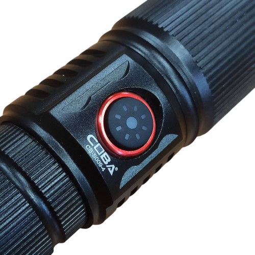 Аккумуляторный фонарь с белым, красным, зелёным, синим светом СОВА CB-S009-4 Черный