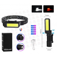 Налобный раскладной фонарь Arexes AR-701 с магнитом (есть красный свет)