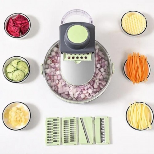 Овощерезка с сменными насадками Vegetable Cutter C351 / Многофункциональная терка для овощей с контейнером
