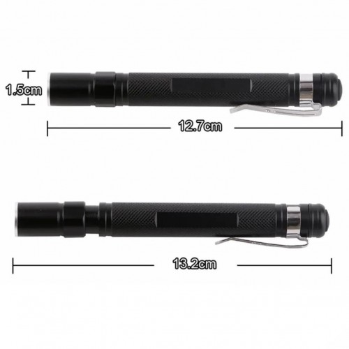 Фонарь ручной 706-XPE с красным светом, 2хААА, 1 режим, zoom, зажим фонарик