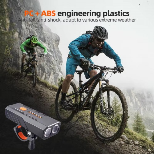 Велофара BC25S, 350LM, индикация заряда, Power Bank, Li-Ion аккумулятор, вело фонарь