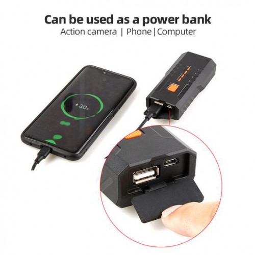 Велофара BC25S, 350LM, индикация заряда, Power Bank, Li-Ion аккумулятор, вело фонарь