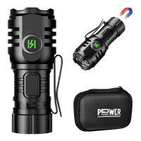 Ручной Мини-фонарик аккумуляторный F40-4XPG с чехлом и магнитом