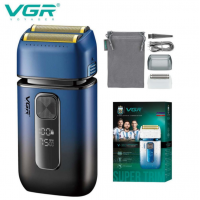 Бритва Шейвер VGR V-362 для сухого и влажного бритья Электробритва для лица Синяя