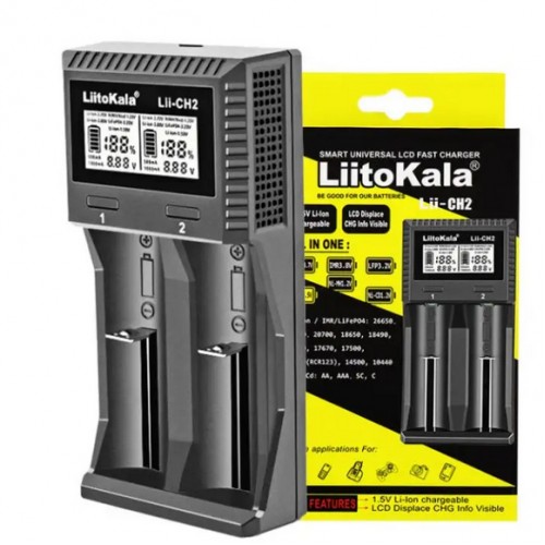 Универсальная зарядка для аккумуляторов LiitoKala Lii-CH2, 2xАА/ААА, 26650, 21700, 20700, 18650, 18490, 18350 Универсальная зарядка для аккумуляторов LiitoKala Lii-CH2, 2xАА/ААА, 26650, 21700, 20700, 18650, 18490, 18350