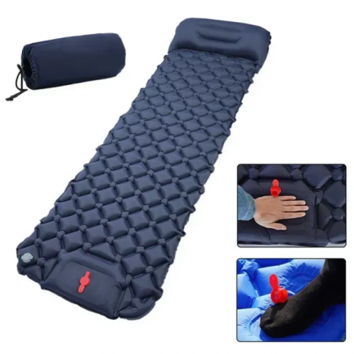 Надувной туристический матрас 188х58х6см, Outdoor Sleeping / Походный каремат с подушкой Надувной туристический матрас 188х58х6см, Outdoor Sleeping / Походный каремат с подушкой