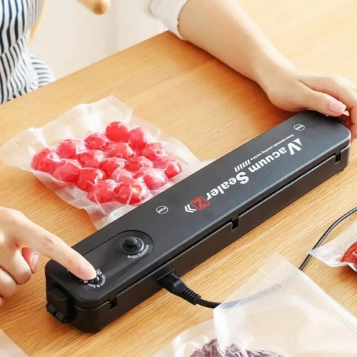 Вакууматор Vacuum Sealer вакуумный упаковщик для еды, бытовой вакууматор черный