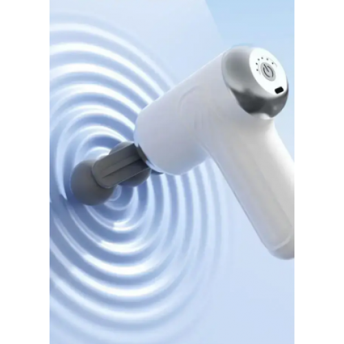 Массажер Fascial Gun, Портативный массажный пистолет LM-130 с турборежимом Белый