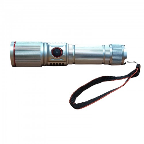 Аккумуляторный фонарь с белым, красным, зелёным, синим светом СОВА CB-S009-4 Серый