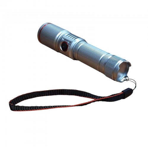 Аккумуляторный фонарь с белым, красным, зелёным, синим светом СОВА CB-S009-4 Серый