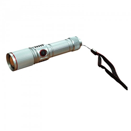 Аккумуляторный фонарь с белым, красным, зелёным, синим светом СОВА CB-S009-4 Серый