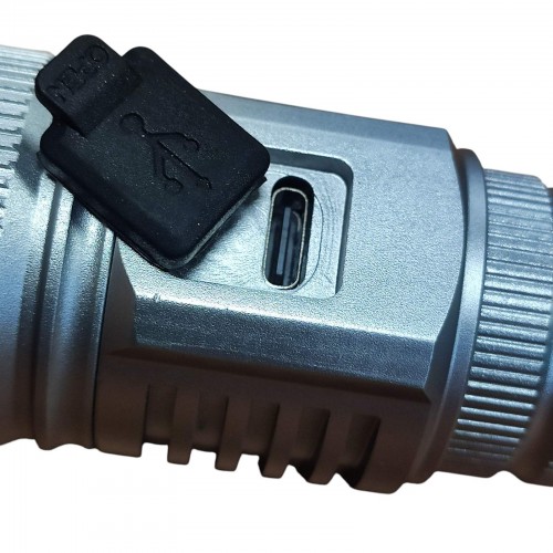 Аккумуляторный фонарь с белым, красным, зелёным, синим светом СОВА CB-S009-4 Серый