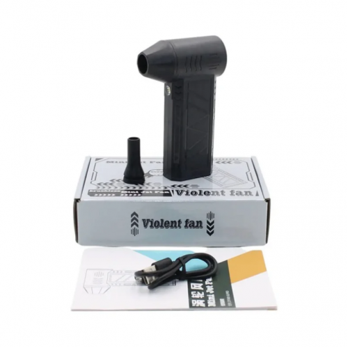 Воздуходувка Violent Fan аккумуляторная ручная мини ветродуйка для авто с подсветкой ZY7400