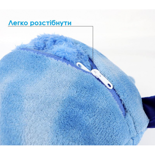 Детская игрушка-толстовка плед трансформер с капюшоном и рукавами 2 в 1 Huggle Pets Hoodie Синий