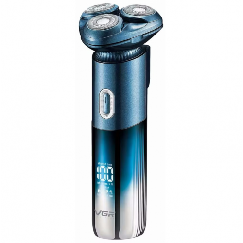 Электробритва аккумуляторная 1200мАч, от USB, бритва VGR V392 Синий