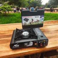 Туристическая портативная газовая плита горелка Portable Gas Stove Max с переходником