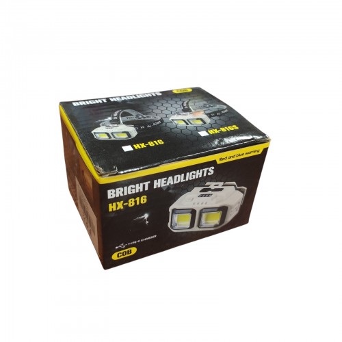 Фонарь налобный HX-M816-2COB есть красный свет Камуфляж фонарик