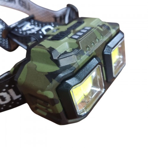 Фонарь налобный HX-M816-2COB есть красный свет Камуфляж фонарик