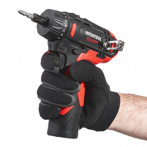 Дрель-шуруповерт аккумуляторный, 12 В, патрон 0,8-10 мм, съемный патрон STORM INTERTOOL WT-0318