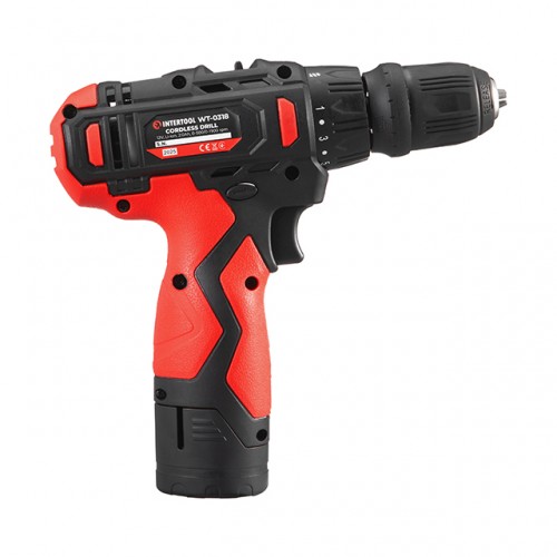 Дрель-шуруповерт аккумуляторный, 12 В, патрон 0,8-10 мм, съемный патрон STORM INTERTOOL WT-0318